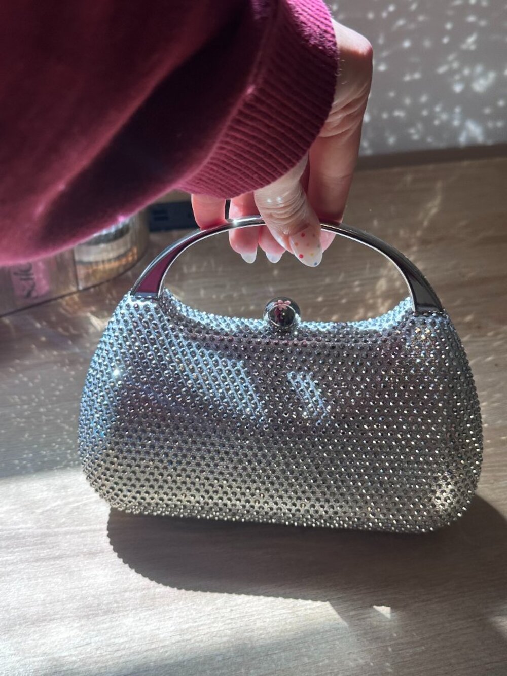 Nordstrom Nina With Tags Sparkly Silver Purse